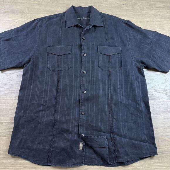 Tommy Bahama Other - Tommy Bahama Shirt Men Medium Linen Lightweight Summer Travel Resort Short Sleev
